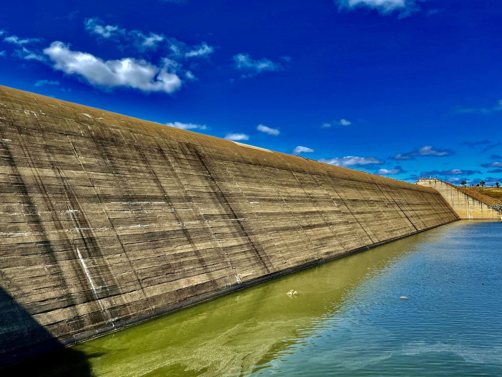 A dam wall