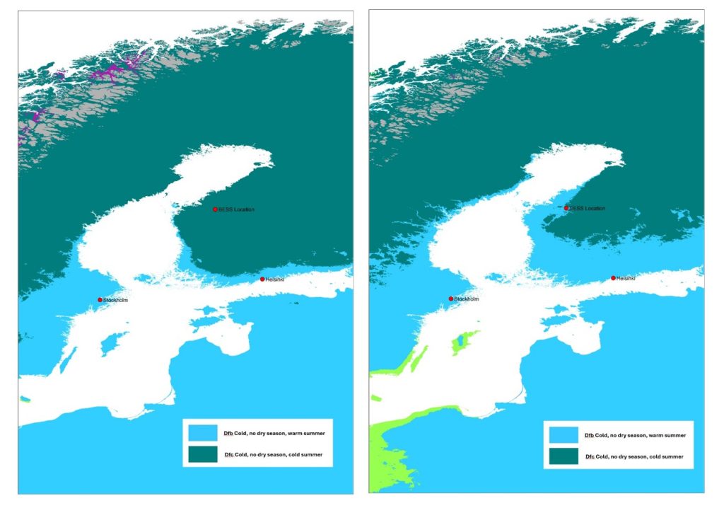Climate change projections in Finland for existing and SSP4.,5