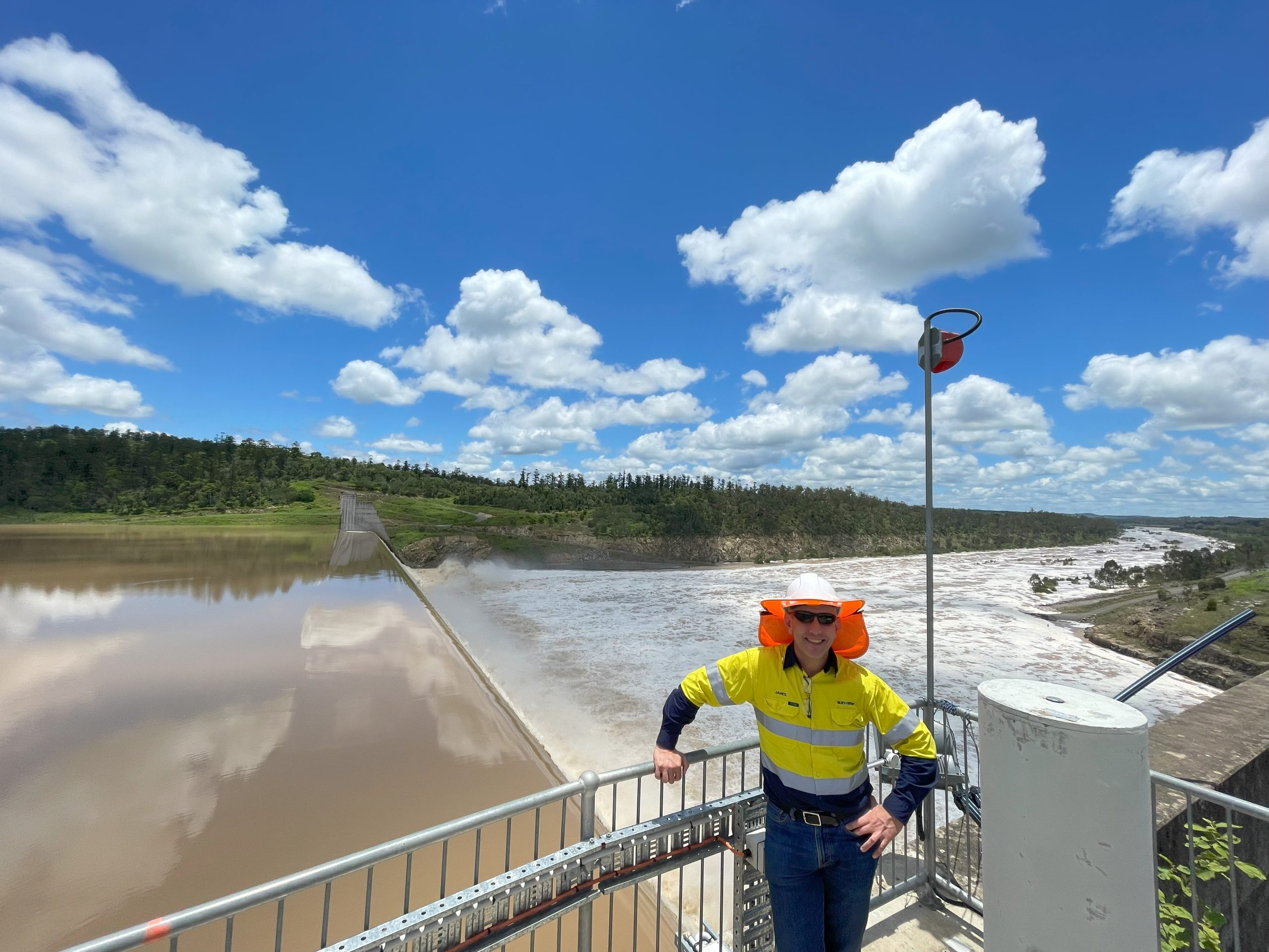 Dam overflowing